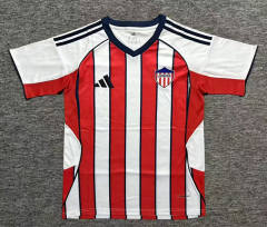 (S-4XL) 26-27 Junior de Barranquilla Home Red&White Thailand Soccer Jersey AAA-2315