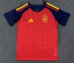 (S-4XL)26-27 2 Stars Spain Home Red Thailand Soccer Jersey AAA