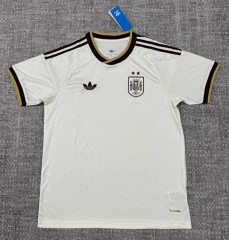 (S-4XL)26-27 2 Stars Spain  Away White Thailand Soccer Jersey AAA-4506