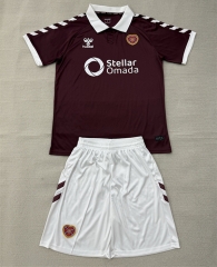 26-27 Heart of Midlothian Home Dark Red Soccer Uniform-AY