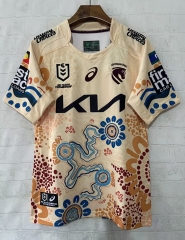 (S-7XL) 2026 Mustang Light Yellow Thailand Rugby Shirt