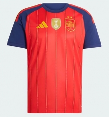 (S-4XL)(With FIFA)26-27 2 Stars Spain Home Red Thailand Soccer Jersey AAA