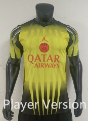 Player Version 26-27 Special Version PSG Yellow Thailand Soccer Jersey AAA-0871