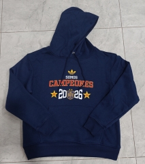 26-27 Champions Spain Royal Blue Thailand Soccer Tracksuit Top With Hat-LH