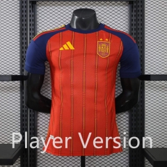 Player Version 26-27 2 Stars Spain Home Red Thailand Soccer Jersey AAA-888