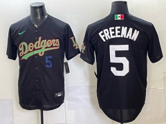 (Logo3)Los Angeles Dodgers #5 Black MLB Jersey-0840