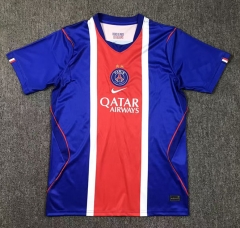 (S-4XL) With 2 Stars 26-27 PSG Home Red&Blue Thailand Soccer Jersey AAA-417