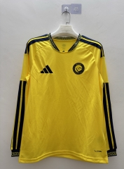 (S-4XL) 26-27 Al-Nassr FC Home Yellow LS Thailand Soccer Jersey AAA-9268