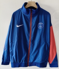 25-26 PSG Bue Single-Sided Embroidery Thailand Soccer Trench Coat-0255