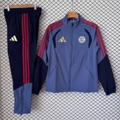 26-27 Bayern München Grey&Blue Thailand Trench Coats uniform-2315