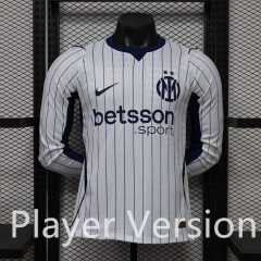 Player Version 26-27 Inter Milan Away White LS Thailand Soccer Jersey AAA-888