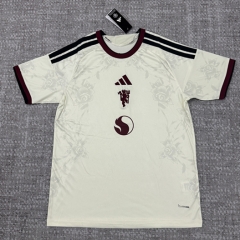 (S-4XL) 26-27 Manchester United 2nd Away White Thailand Soccer Jersey AAA-4506