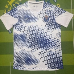 (S-4XL) 26-27 Porto Blue&White Thailand Training Soccer Jersey AAA