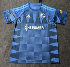 (S-4XL) 26-27 Correct Version Schalke 04 Home Blue Thailand Soccer Jersey AAA-9899