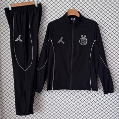 26-27 2 Star PSG Black Thailand Trench Coats uniform-2315