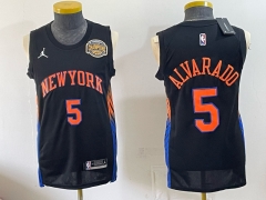 Champions Version New York Knicks #5 Black NBA Jersey-0840