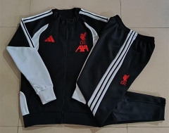 26-27 Liverpool Black Thailand Soccer Jacket Uniform-815