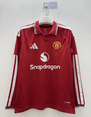 (S-4XL) 26-27 Manchester United Home Red LS Thailand Soccer Jersey AAA-9268