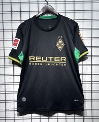 (S-4XL) 26-27 Borussia Mönchengladbach Away Black Thailand Soccer Jersey AAA-GB