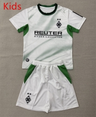 26-27 Borussia Mönchengladbach Home White Kids/Youth Soccer Uniform-AY