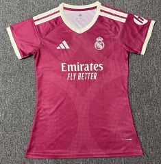 26-27 Real Madrid 2nd Away Pink Thailand Women Soccer Jersey AAA-708