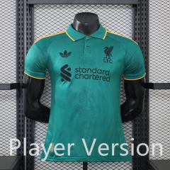(S-3XL) Player Version 26-27 Casual Retro Version Liverpool Green Thailand Soccer Jersey AAA-888