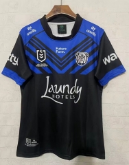 (S-7XL) 2026 Bulldog Blue&Black Rugby Shirt