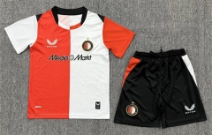 26-27 Feyenoord Rotterdam Home Red&White Soccer Uniform-3162