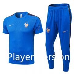 (S-3XL) Player Version 26-27 France Color Blue Thailand Training Soccer Uniform(Long Pants)-9926