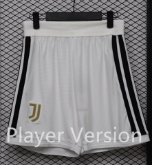 Player Version 26-27 Juventus Home White Thailand Soccer Shorts-9380
