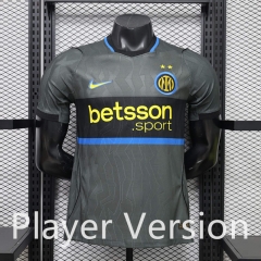 (S-3XL) Player Version 26-27 Inter Milan 2nd Away Grey Thailand Soccer Jersey AAA-888