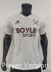 Player Version 26-27 West Ham United Away White Thailand Soccer Jersey AAA-0871