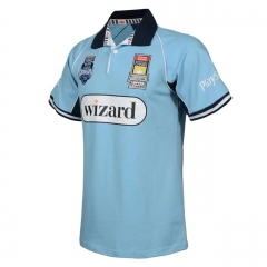 (S-5XL) 25th Anniversary Retro Edition Holden Light Blue Thailand Rugby Shirt