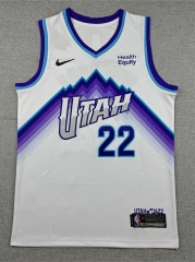 Utah Jazz White #22 NBA Jersey-1380