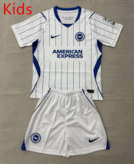 26-27 Brighton & Hove Albion Away White Kids/Youth Soccer Uniform-AY
