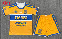 26-27 Tigres UANL Home Yellow Kid/Youth Soccer Uniform-3162