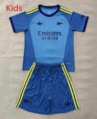 26-27 Arsenal Goalkeeper Blue Kids/Youth Soccer Uniform-AY