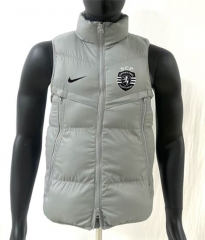 26-27 Sporting Clube de Portugal Light Grey Cotton Padded Vest-8268