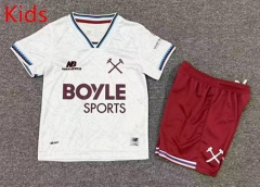 26-27 West Ham United Away White Kids/Youth Soccer Uniform-7809