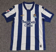 (S-4XL) 26-27 Real Sociedad Home Blue&White Thailand Soccer Jersey AAA-8025