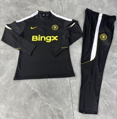 26-27 Chelsea Black Thailand Soccer Tracksuit-411