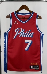 2023 Jordan Version Philadelphia 76ers #7 Red NBA Jersey-311