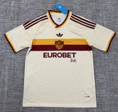 (S-4XL) 26-27 Roma Away Beige Thailand Soccer Jersey AAA-4506