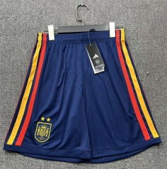 26-27 2 Star Spain Home Royal Blue Thailand Soccer Shorts