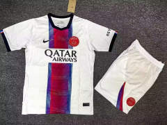 26-27 PSG Away White Soccer Uniform-3831
