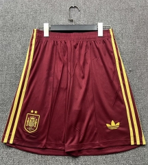 26-27 2 Star Spain Away Maroon Thailand Soccer Shorts-718