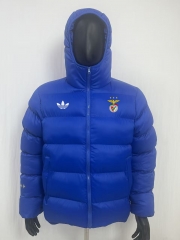 26-27 Benfica Color Blue Cotton Coats With Hat-8268