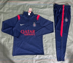 26-27 2 Star PSG Royal Blue Thailand Soccer Tracksuit-4627