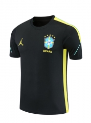26-27 Brazil Black Thailand Training Soccer Jersey-418
