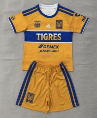 26-27 Tigres UANL Home Yellow Soccer Uniform-AY